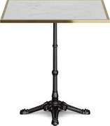 Blumfeldt Patras Lux, маса за бистро, мраморен плот, 60 x 60 cm, чугунена основа