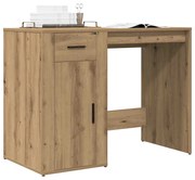 857100 vidaXL Бюро, дъб артизан, 100x49x75 см, инженерно дърво