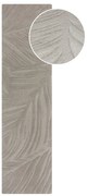 Светлосив вълнен килим 60x230 cm Lino Leaf - Flair Rugs
