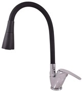 RAV Slezák SA006.0/13 - Кухненски смесител SAZAVA 35,6 см черен/лъскав хром