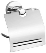 Aqualine - Поставка за тоалетна хартия с капак SAMBA лъскав хром