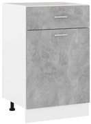 801224 vidaXL Шкаф с чекмеджета "Lyon", цвят бетонно сив, 50x46x81,5 см, инженерно дърво