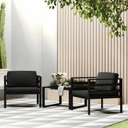 49241 vidaXL Кресло с възглавници, алуминий, антрацит