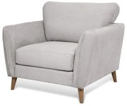 Светлосиво кресло от рипсено кадифе Paris – Scandic