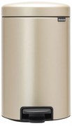 Кош за боклук с педал Brabantia NewIcon 1003201, 12 л, Плавно затваряне, Противоплъзгаща основа, Златен металик