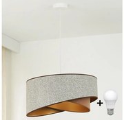 Brilagi - LED Пендел LYRA 1xE27/15W/230V сив/кремав/златист