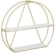 Рафт за стена atmosphera Maddy, MDF и Метал, Златист, 80x70 см