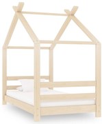 289607 vidaXL Рамка за детско легло, борово дърво масив, 70x140 см