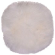 Кръг от бяла овча кожа, ⌀ 35 cm - House Nordic