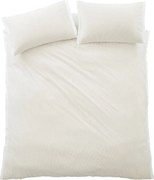 Кремаво единично спално бельо от памук перкал 135x200 cm Seersucker Woven Stripe – Bianca