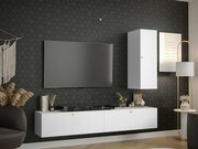 Комплект за хол Hartford H107Бял, С TV маса, С допълнително оборудване, Отделни части, МДФ, Ламинирано ПДЧ, 200x40cm, 36 kg