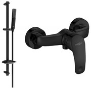Mexen Fabia DB72 душ батерия с душ комплект, черна - 74654DB72-70