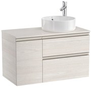 Конзолен шкаф за баня A851502434 с две чекмеджета за десен умивалник върху плот , 90х46х53.7см