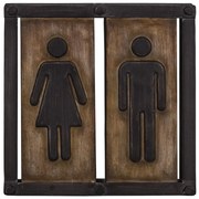 Метална табела 21,5x21,5 cm Toilette – Antic Line
