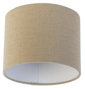 Текстилен абажур светлокафяв кръгъл 18/18/14