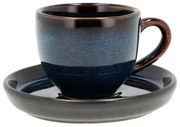 Черна/синя керамична чаша за еспресо 70 ml Gastro Dark Blue/Black – Bitz