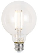 Интелигентна димируема LED крушка E27 G95 прозрачна 7W 806lm 2700-6500K