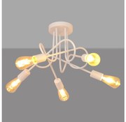 Детски плафон OXFORD 5xE27/15W/230V бял