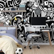 Тапет – Сиво улично графити