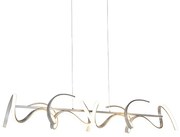 Дизайнерски висящ аплик сребърен димируем с LED - Krisscross