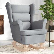 4016919 vidaXL Люлеещ се стол Светло сив 74x90x102 см плат