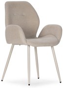 Бежови тапицирани трапезни столове в комплект 2 бр. Ansu – Marckeric