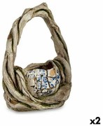 Декоративна Фигура за Градина Ваза Полирезин 17 x 44 x 34,5 cm (2 броя)