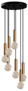 Черно и златисто висящо осветително тяло ø 40 cm Tempo – Opviq lights