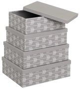 Картонени кутии за съхранение в комплект от 15 броя с капак Route - Casa Selección