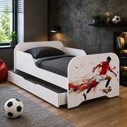Комплект детско легло 160 x 80 см с матрак и решетъчна основа – FOOTBALLER