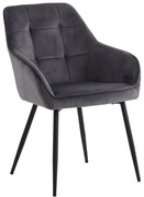 Сиви тапицирани трапезни столове в комплект с подлакътници 2 бр. Nolan Square – Unique Furniture