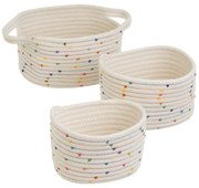 Текстилни кошници в комплект от 3 бр. 30x18x14 cm – Casa Selección