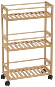 Бамбуков подвижен стелаж в естествен цвят 44x75 cm – Casa Selección