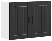 853828 vidaXL Кухненски стенен шкаф Lucca, черен, инженерно дърво
