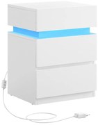 Нощно шкафче с подсветка SMARTIE бяло