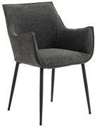 Тъмносив тапициран трапезен стол Bonita – Actona