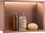 Вграден рафт за баня LED 30x45 brush copper