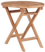 48976 vidaXL Сгъваема градинска маса, 45 см, тиково дърво масив
