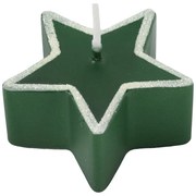 Комплект от 4 зелени свещи , време на горене 4 часа Star - Unipar