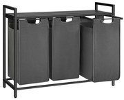 Кош за пране REX черен/сив