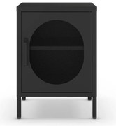 Черно метално нощно шкафче Diora – Marckeric