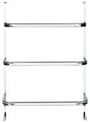 Сребърен самоносещ държач за кърпи Wenko Towel Holder Chrome, 21 x 54 cm