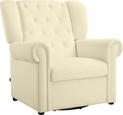 Бяло кадифено люлеещо се кресло Lillyse – Støraa