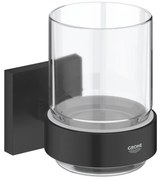 GROHE 410972430 - Стъклена чашка с държач START CUBE черна