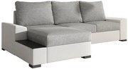 Ъгъл диван Nero-White - Gray light-Left