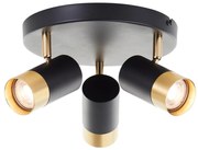 Brilliant - LED точково осветително тяло VIGOLO 3xGU10/5W/230V черно/златисто