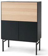 Черен шкаф за вино в дъб 91x111 cm Edge - Hammel Furniture
