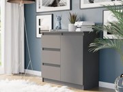 Комод R-80-S3 с чекмеджета 80 см - различни цветови варианти aнтрацит