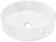 Mexen Aura стъклена мивка над плот 39 x 39 см, прозрачна - 24013900