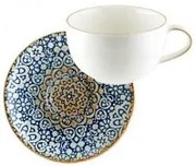 Bonna - Порцеланова чашка с чинийка 250мл-ALHAMBRA-(E105 RIT 04CPF + ALH GRM 04CT)